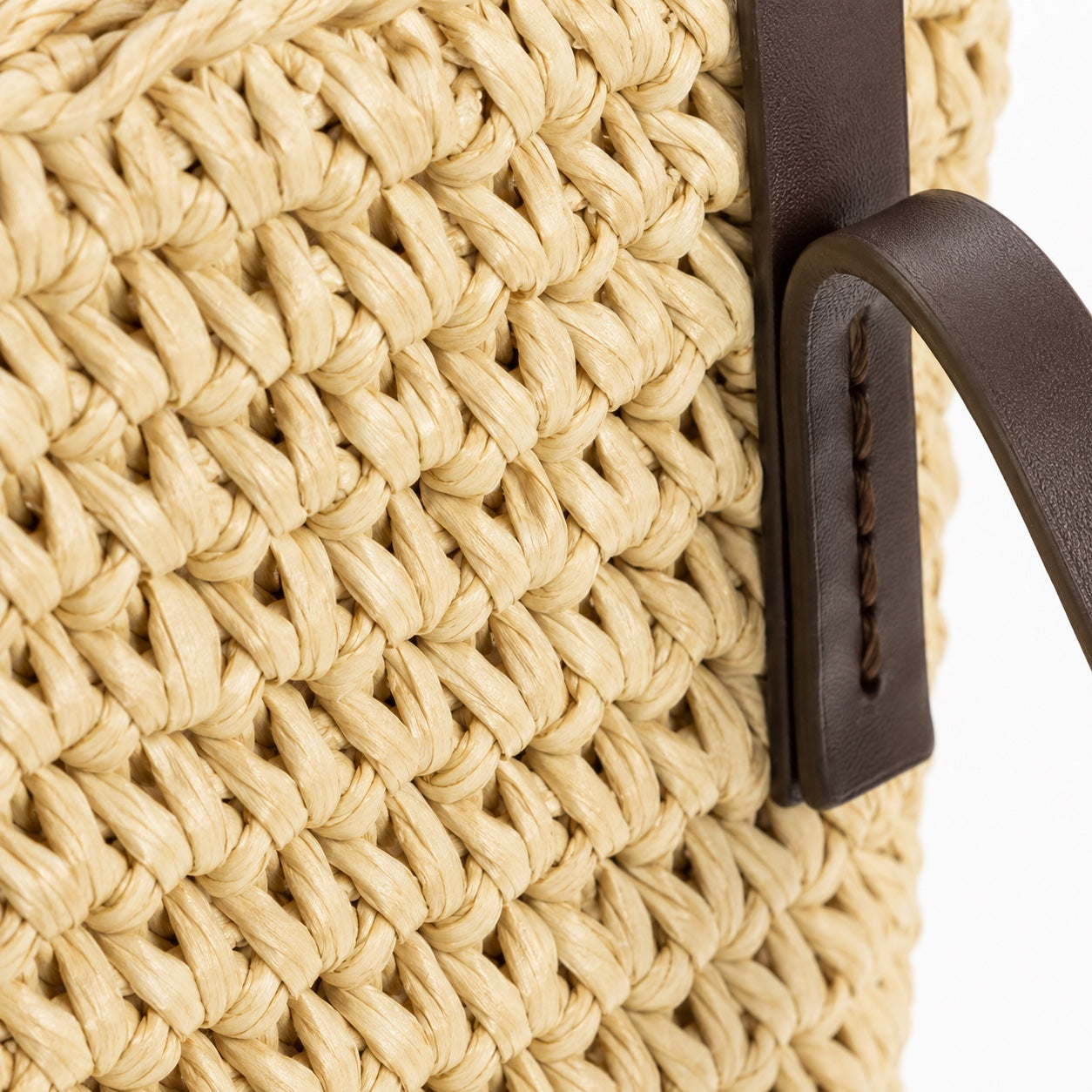 Baja - Straw Crossbody Bag, close-up material detail