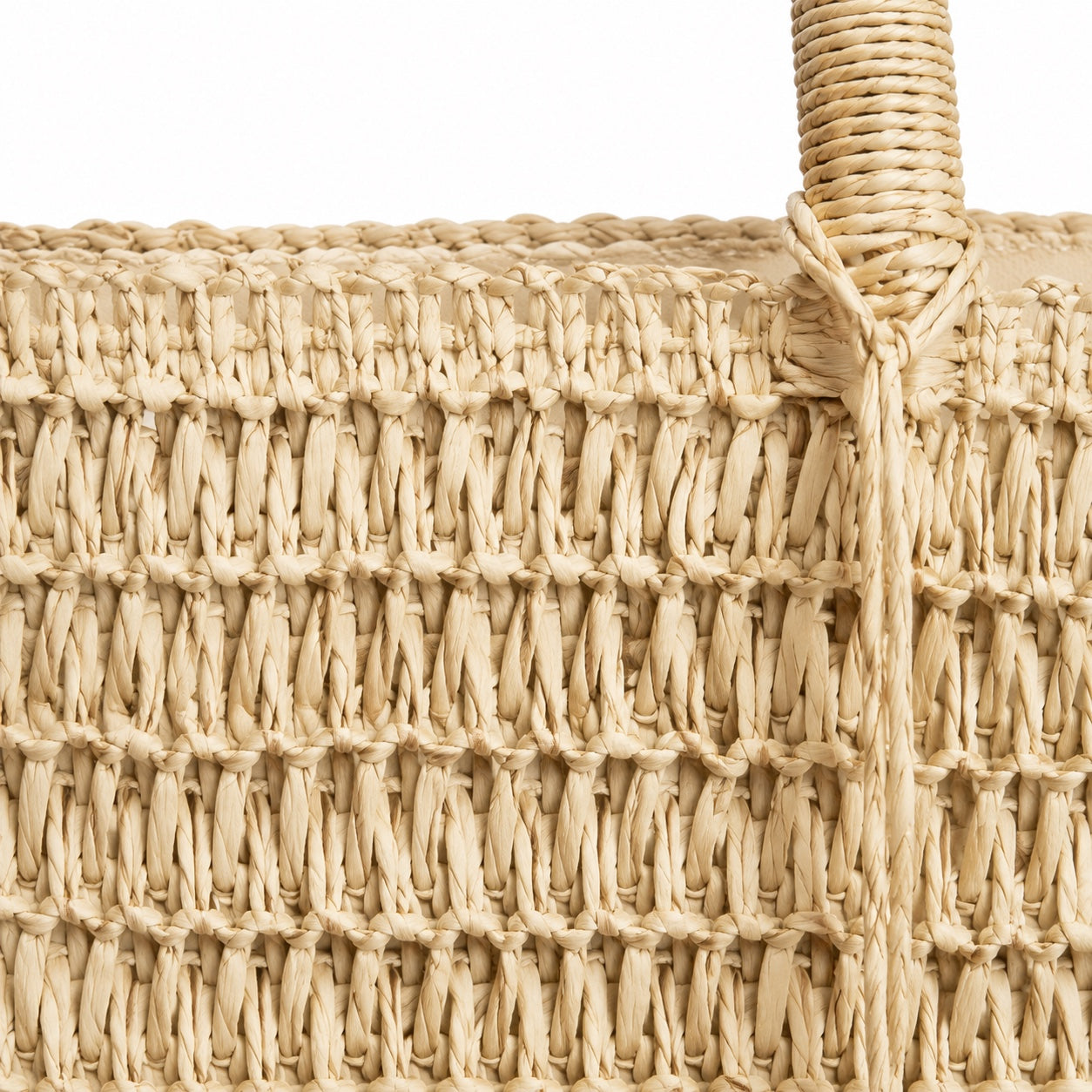 Bandol - Straw Shoulder Bag, close-up material detail