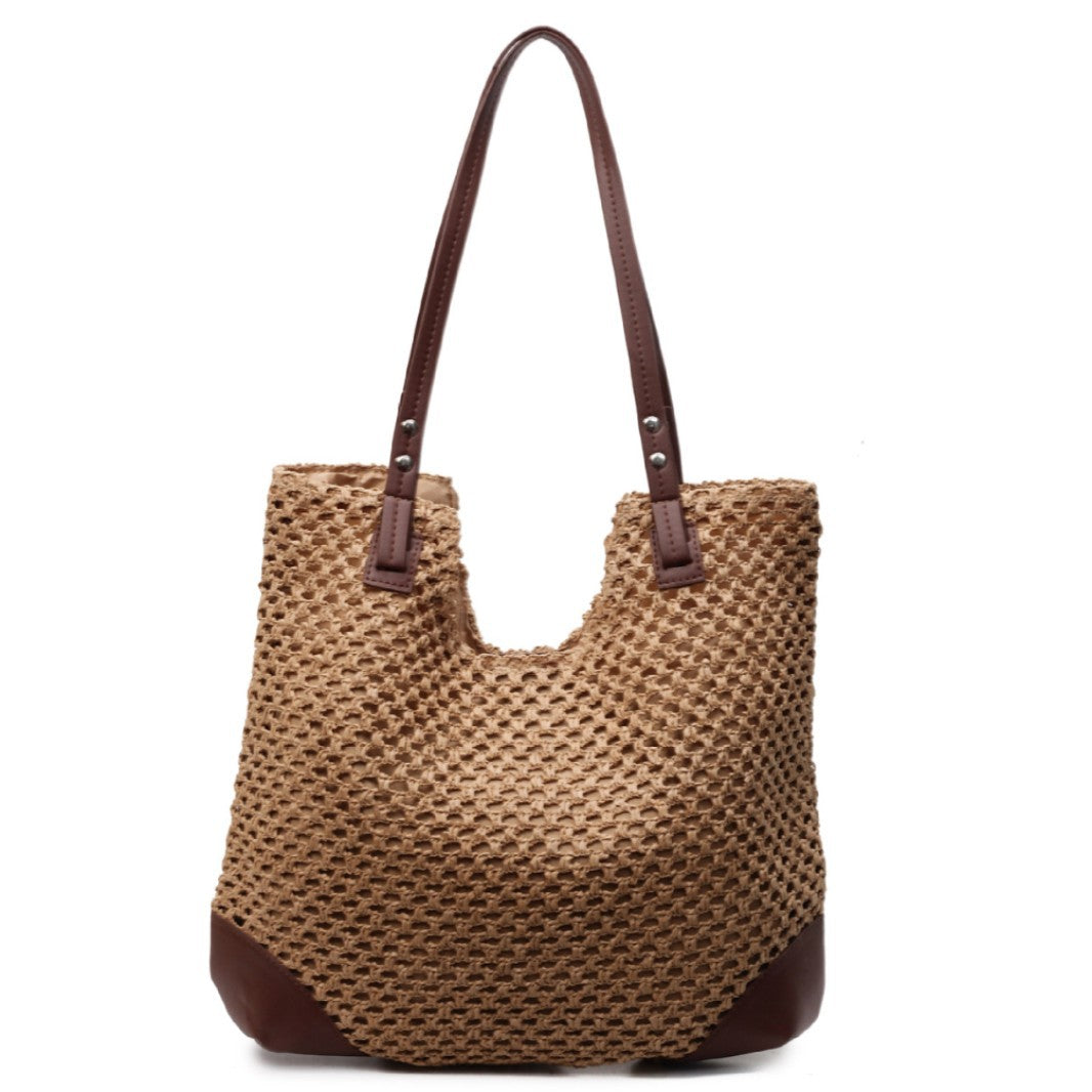 Straw Weave Minimalist Shoulder Bag For Women