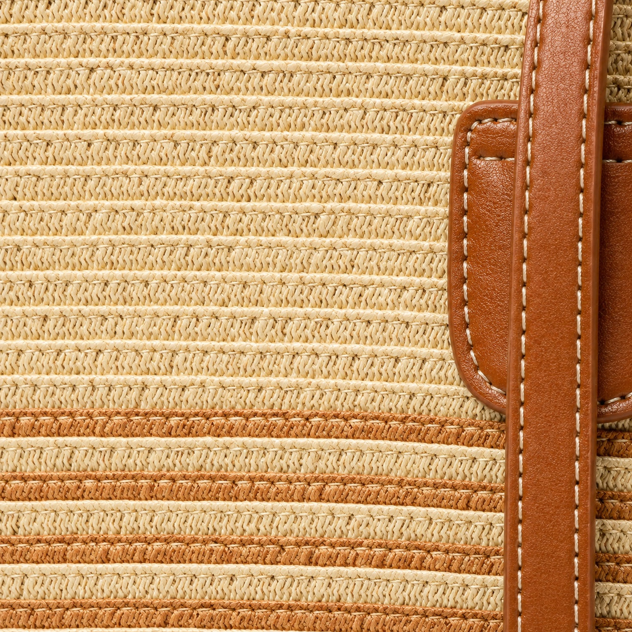 Bonassola - Straw Shoulder Bag, close-up material detail
