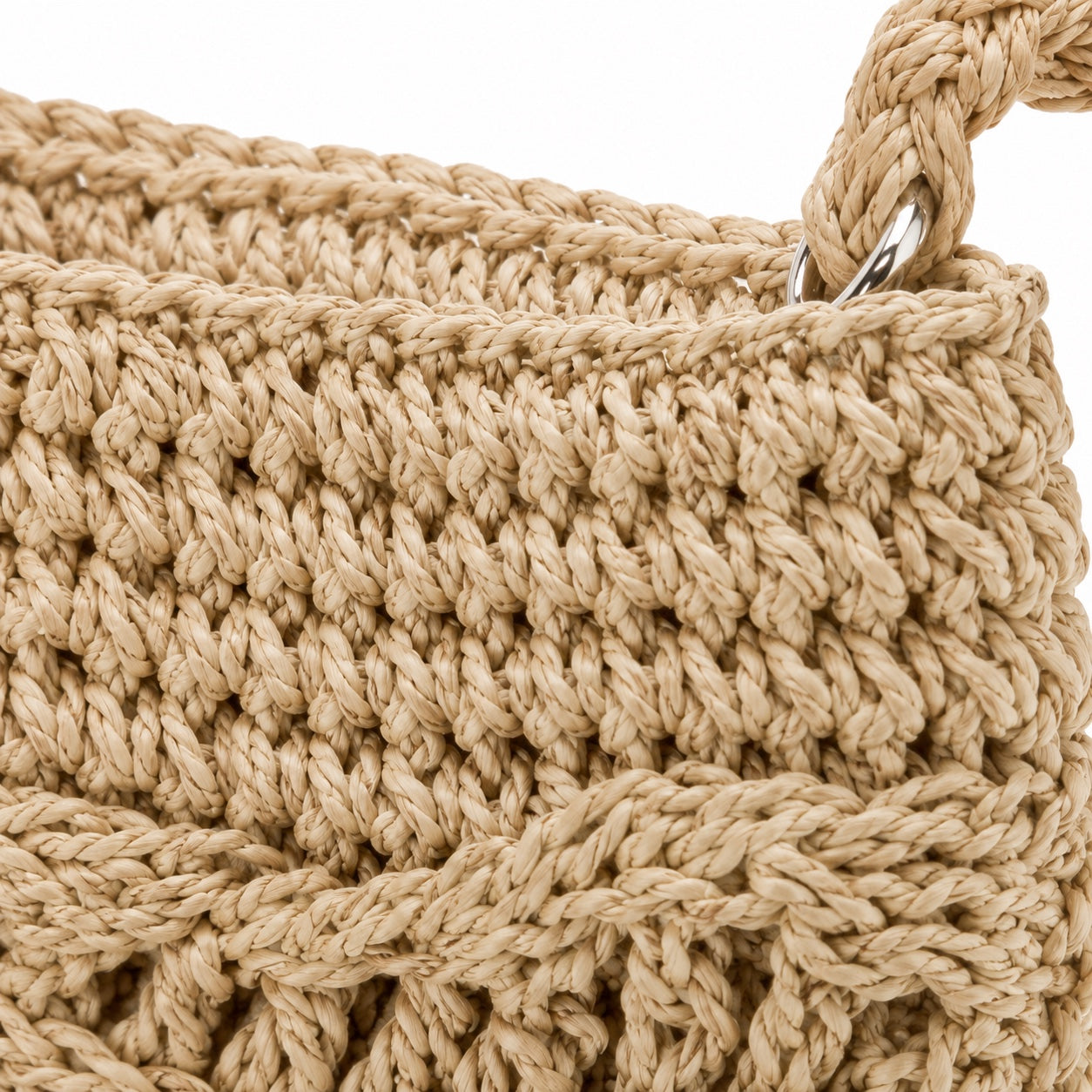 Bordighera - Rattan Crossbody Bag, close-up material detail