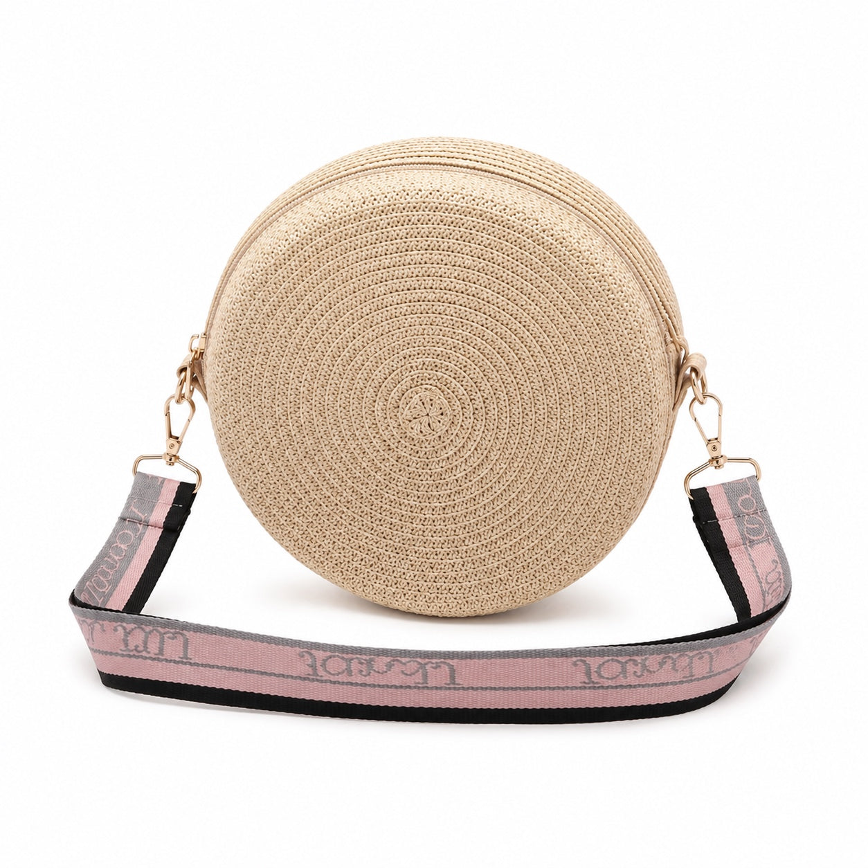 Bosa - Straw Crossbody Bag, three-quarter back view