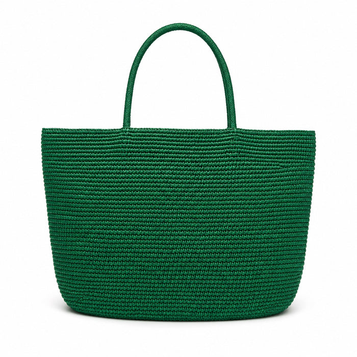 Budelli - Woven Beach Bag, front view on white background