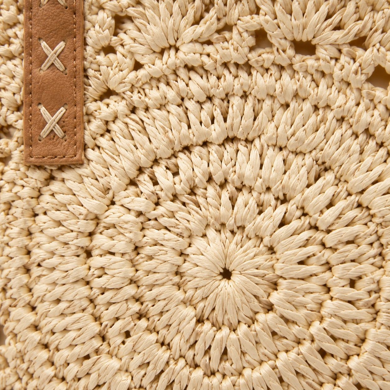 Budva - Round Rattan Bag, close-up material detail