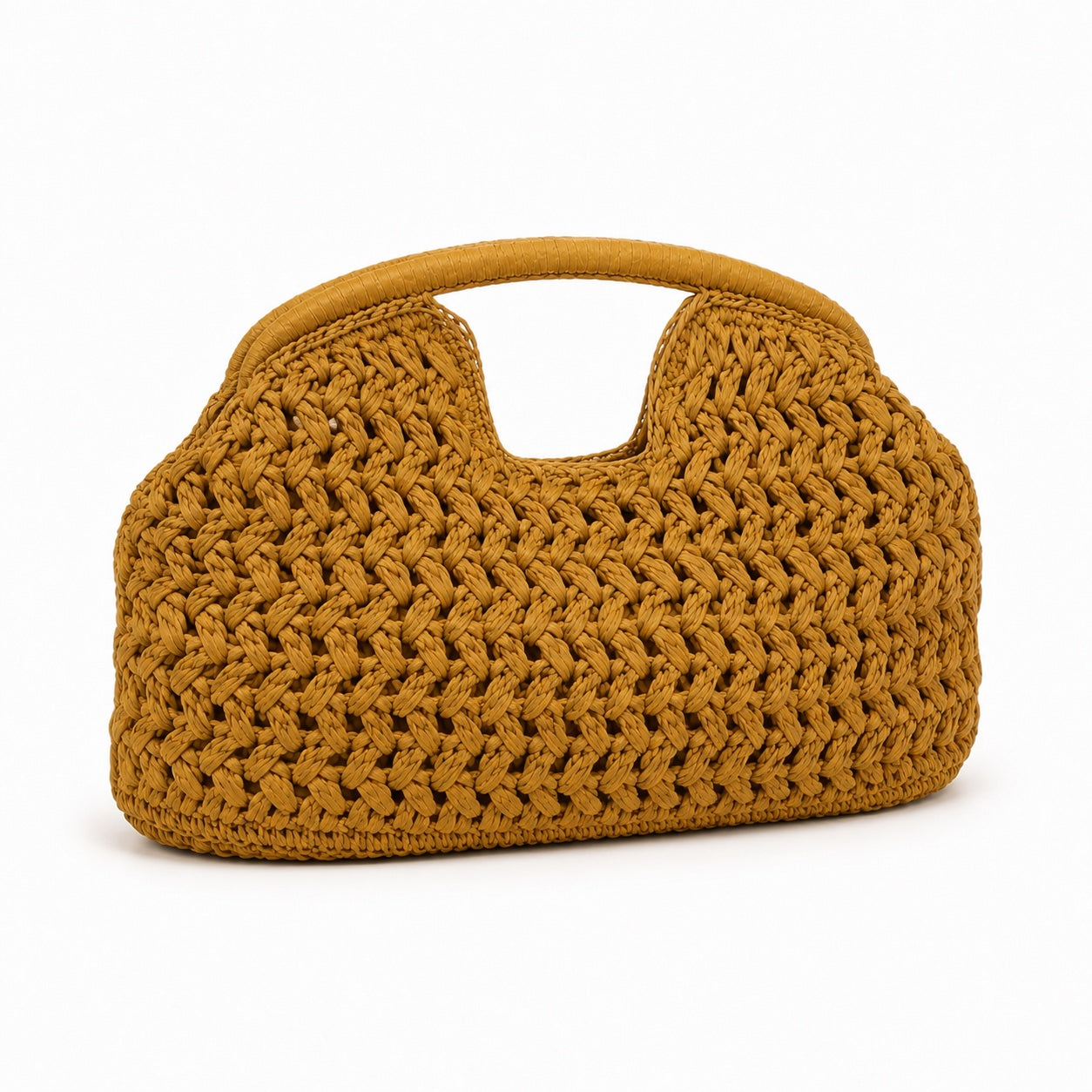Cagliari - Rattan Clutch, three-quarter back view