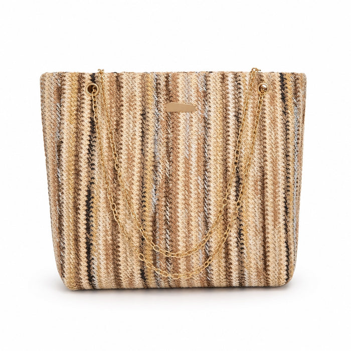 Calpe Rattan Crossbody Bag, front view on white background