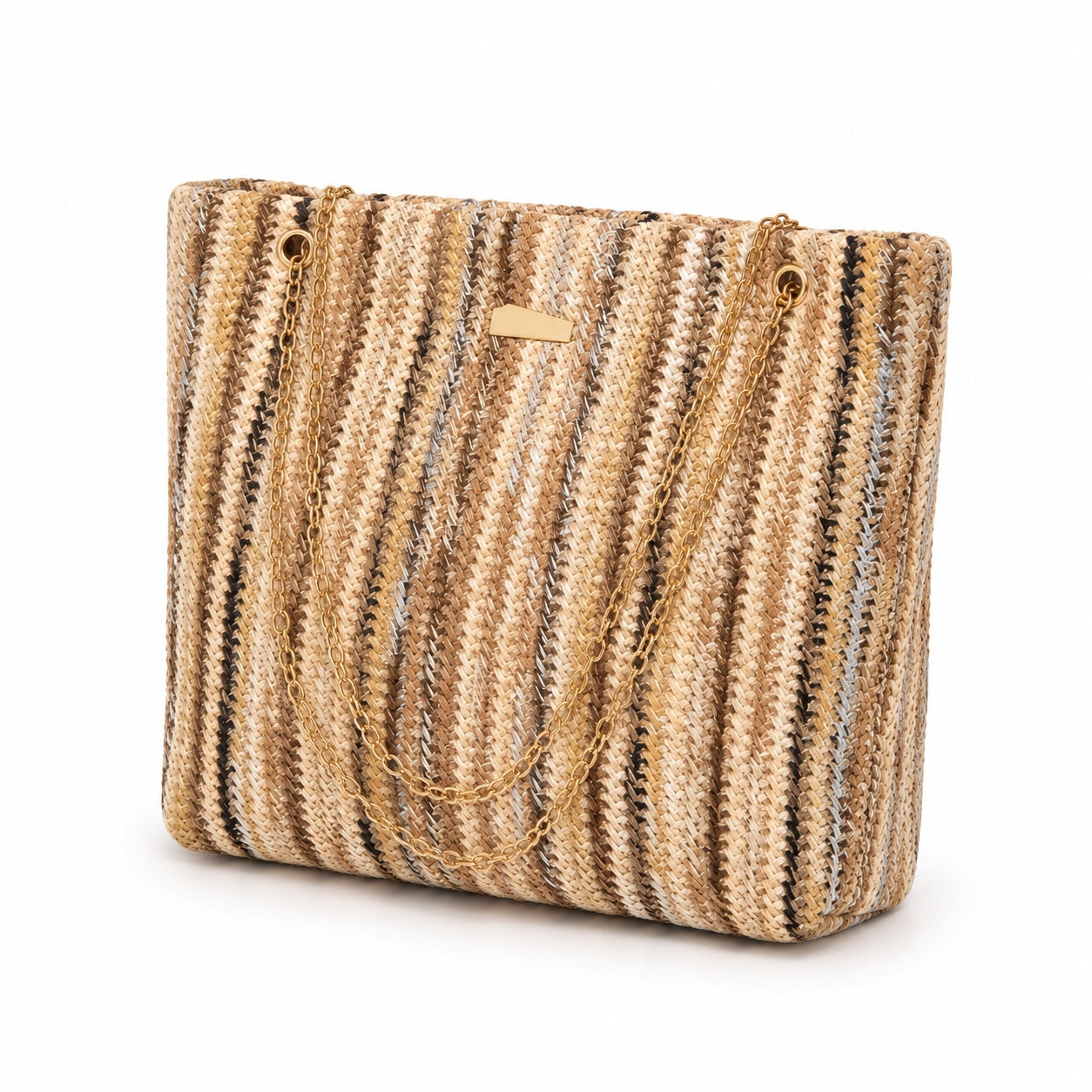 Calpe Rattan Crossbody Bag, three-quarter front view