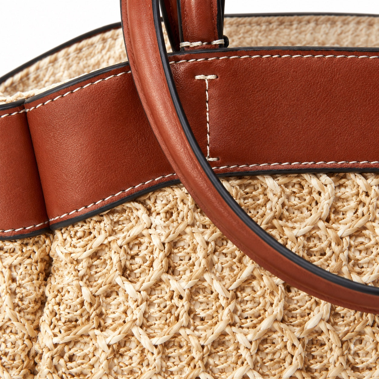 Camogli Straw Tote Bag, close-up material detail