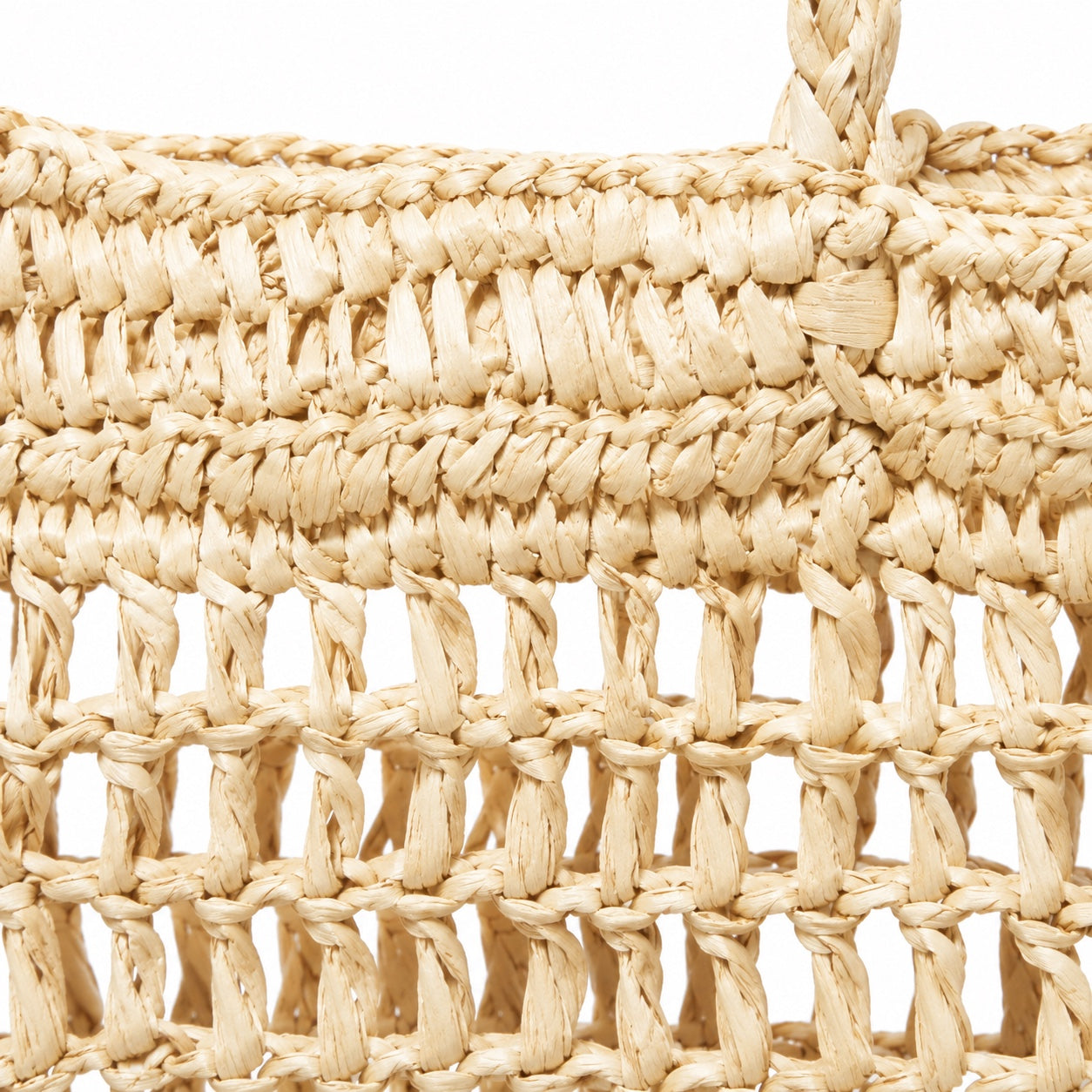 Carloforte - Straw Shoulder Bag, close-up material detail