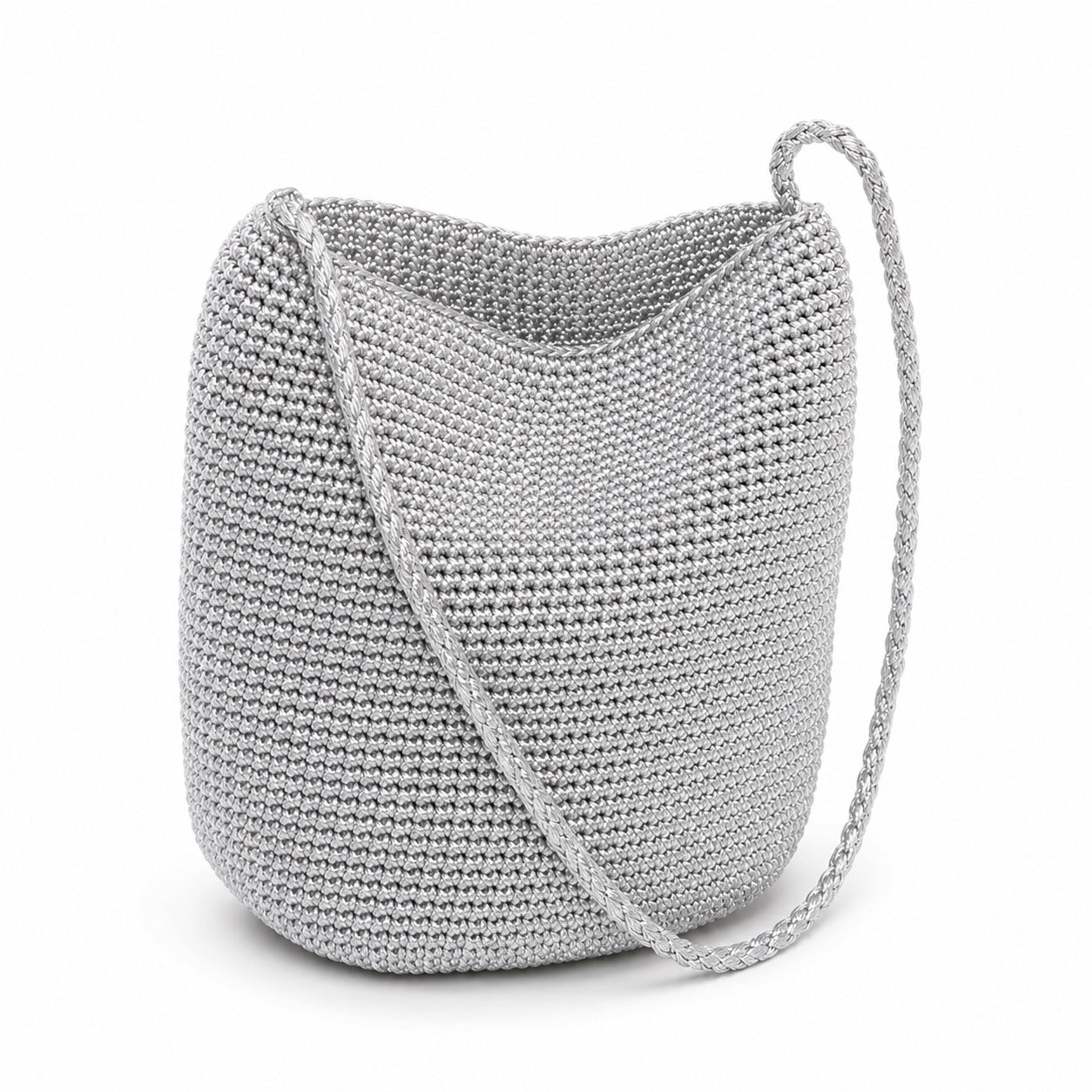 Cascais - Straw Bucket Bag, three-quarter front view