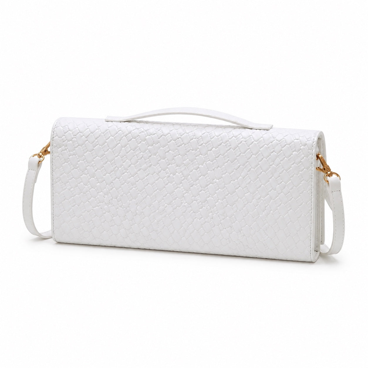 Cefalu - Straw Crossbody Bag, three-quarter back view