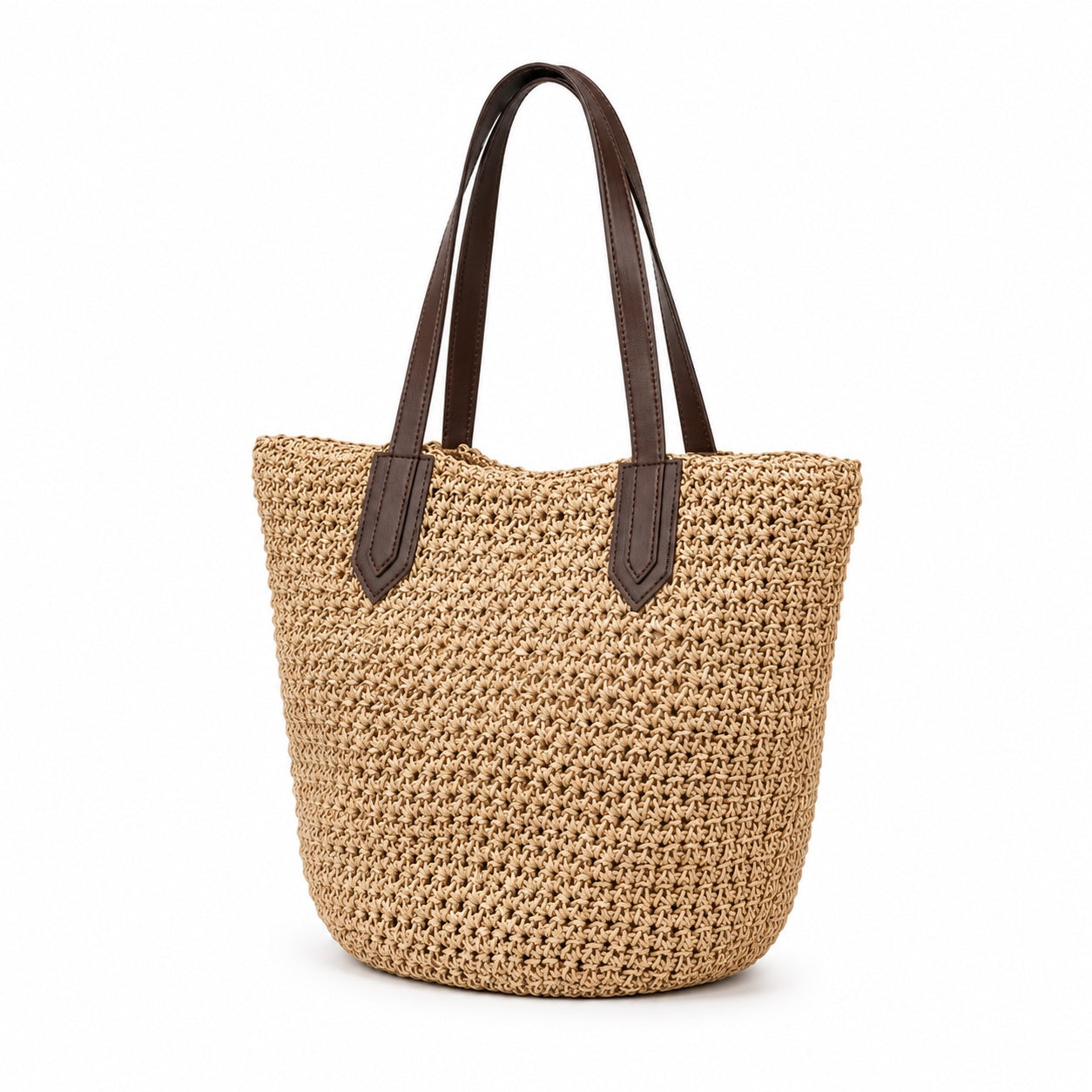 Cesme - Woven Beach Bag, three-quarter front view