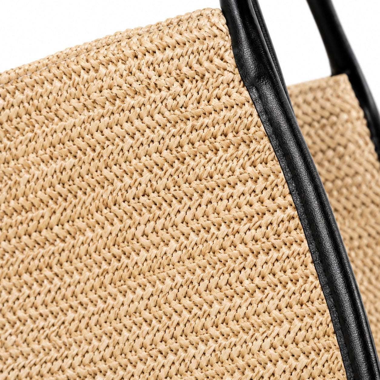 Chania - Straw Tote Bag, close-up material detail