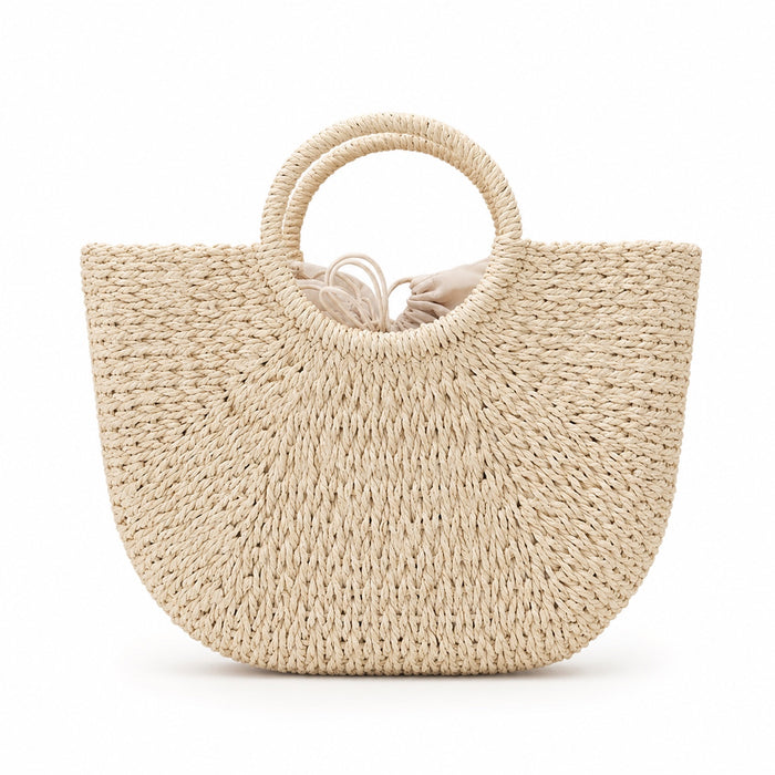 Chiavari - Straw Beach Tote, front view on white background