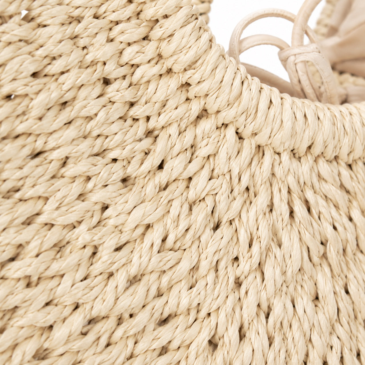 Chiavari - Straw Beach Tote, close-up material detail