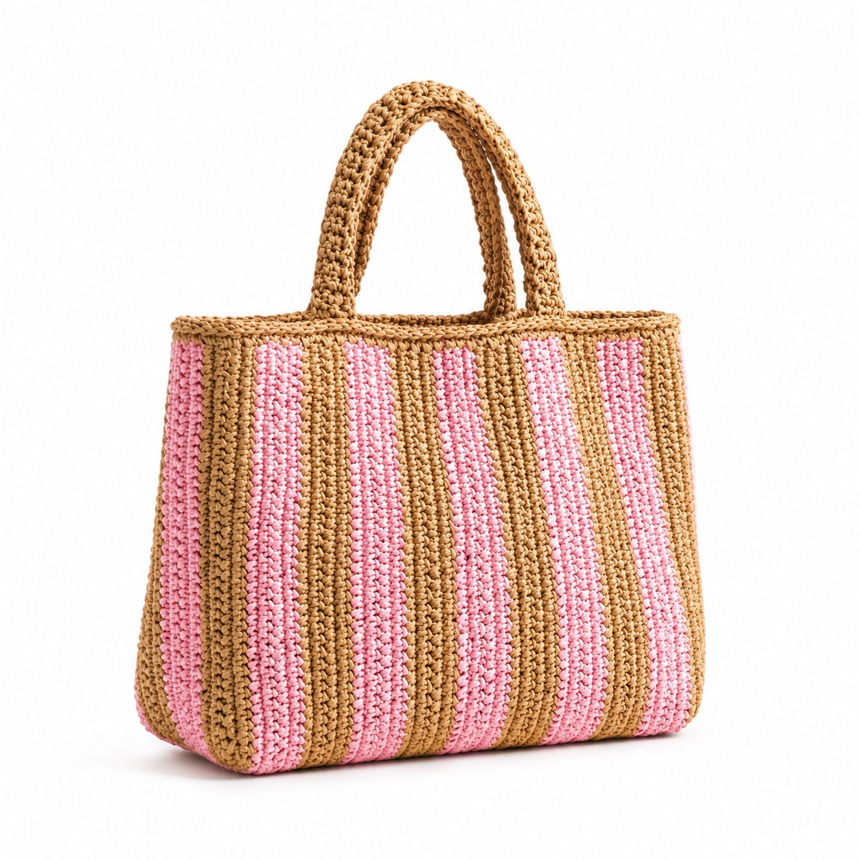 Comillas - Raffia Tote Bag, three-quarter back view