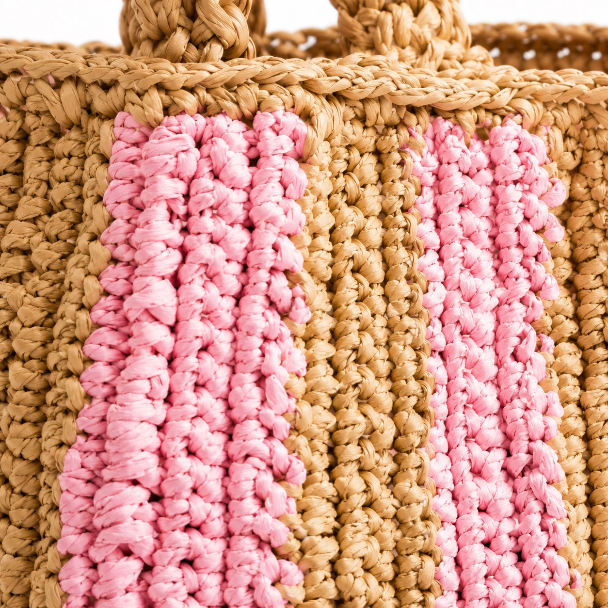 Comillas - Raffia Tote Bag, close-up material detail