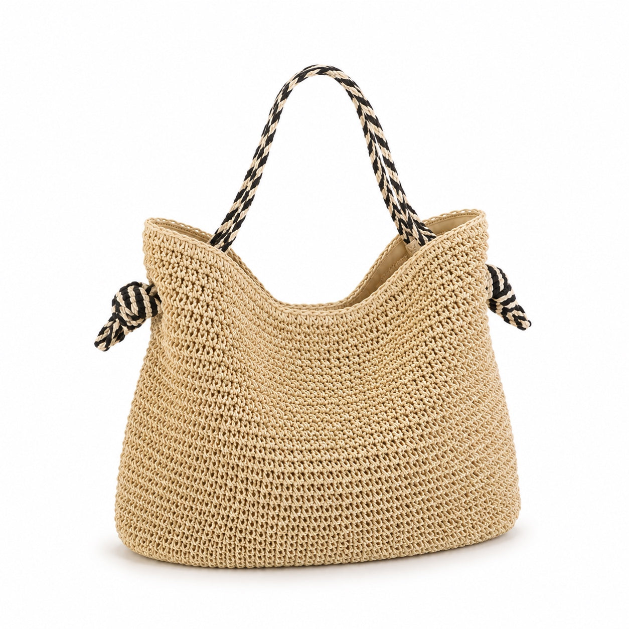 Comporta - Rattan Shoulder Bag, three-quarter back view