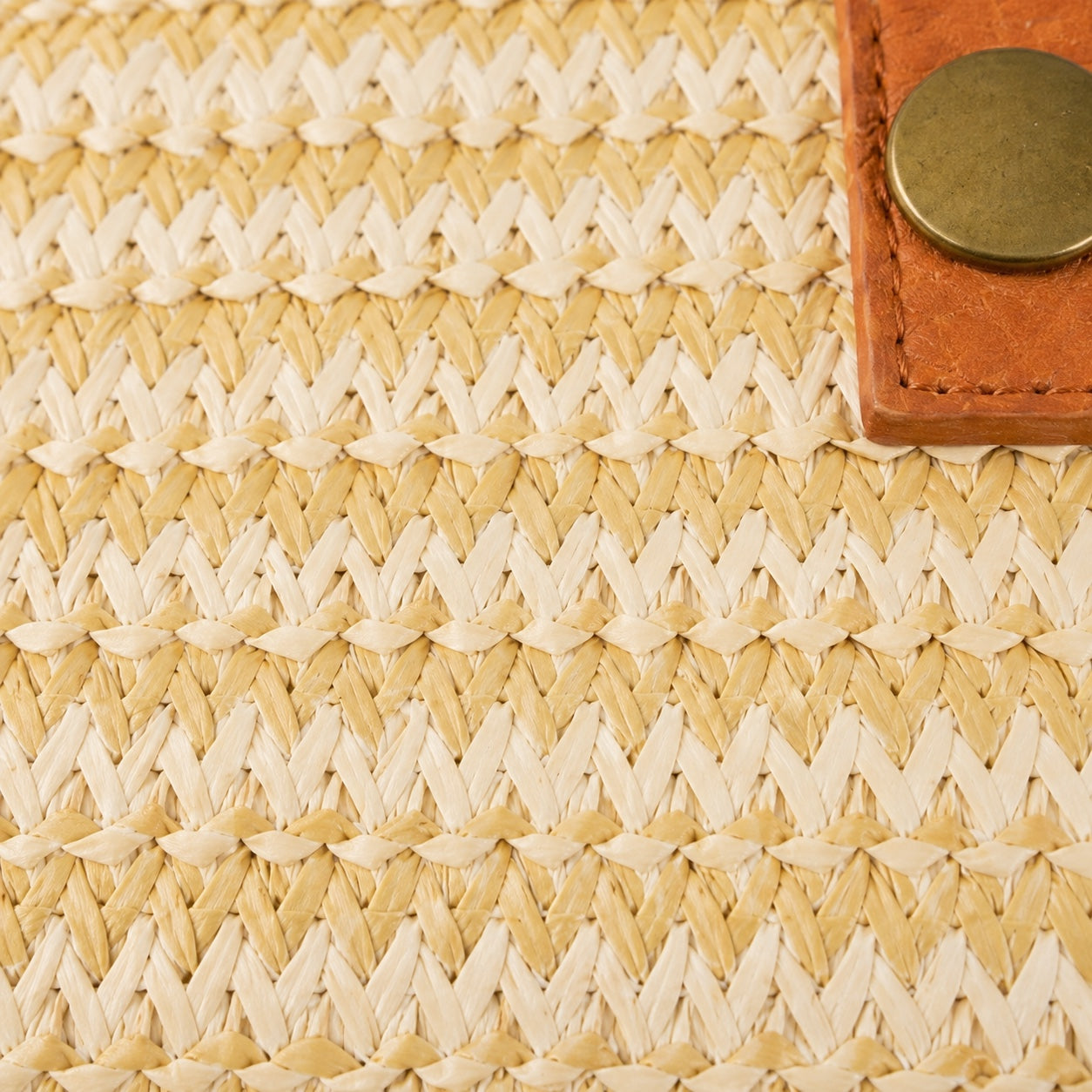 Deia - Straw Clutch, close-up material detail