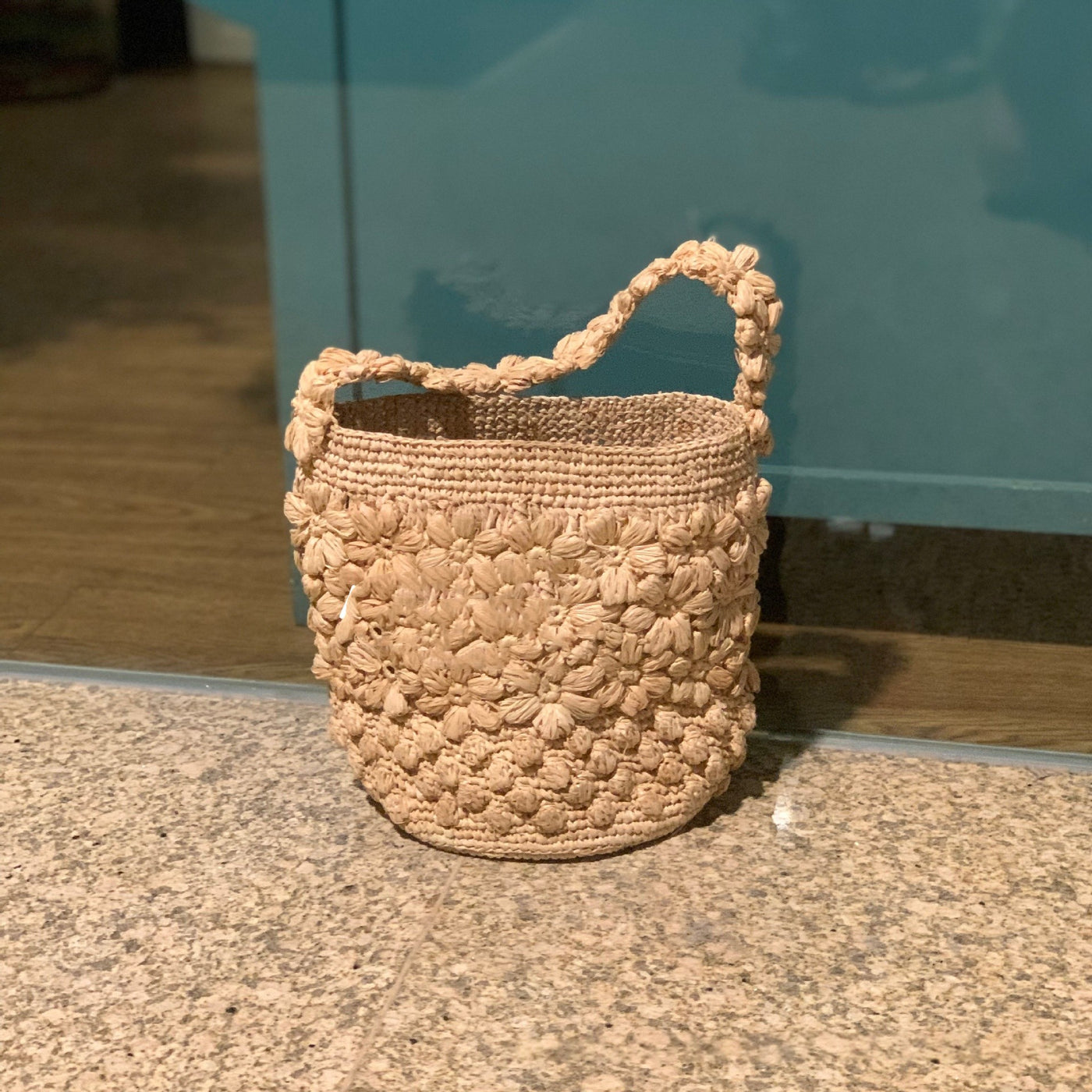 High-quality Raffia Shoulder Bag With Color-blocking