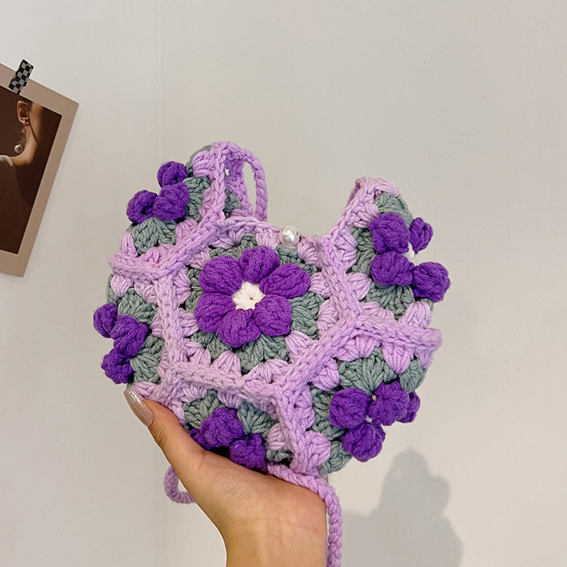 Simple And Cute Handmade Woven Crossbody Bag