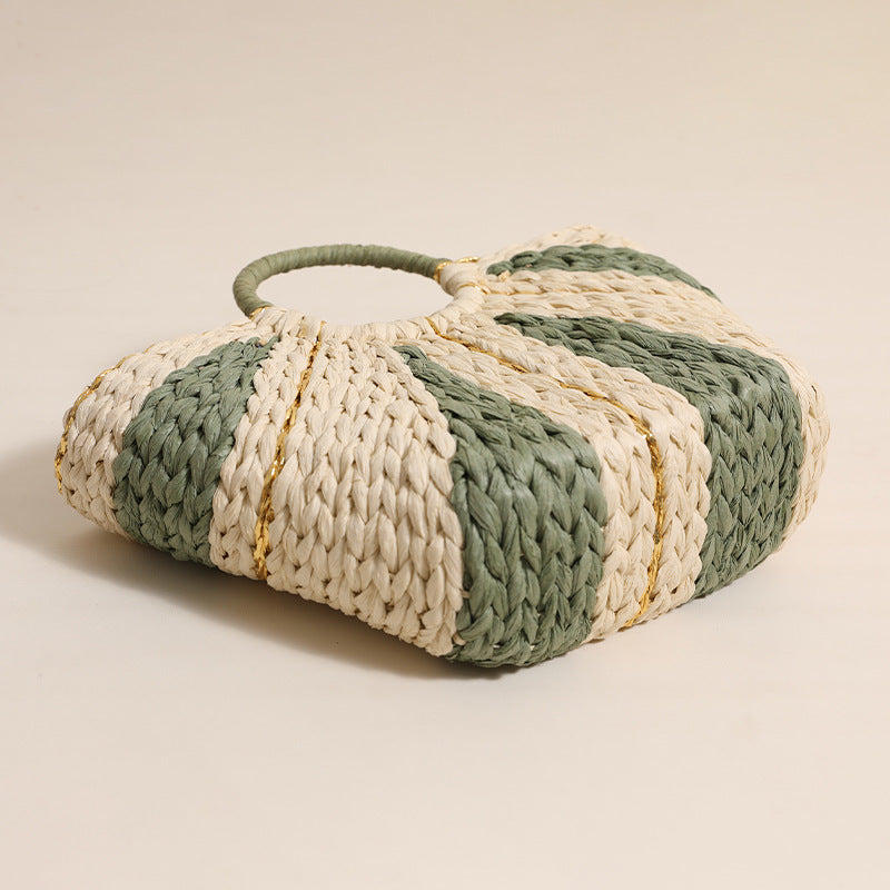 Fresh-style Large-capacity Handheld Straw Woven Bag