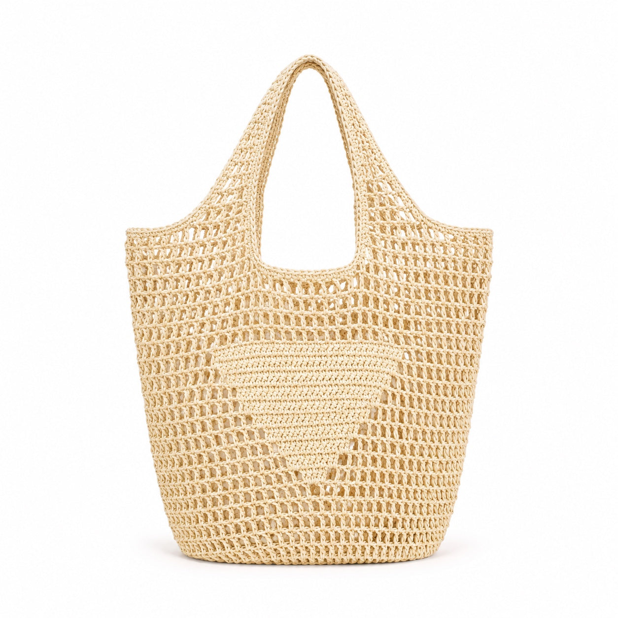 Galaxidi - Raffia Tote Bag, front view on white background