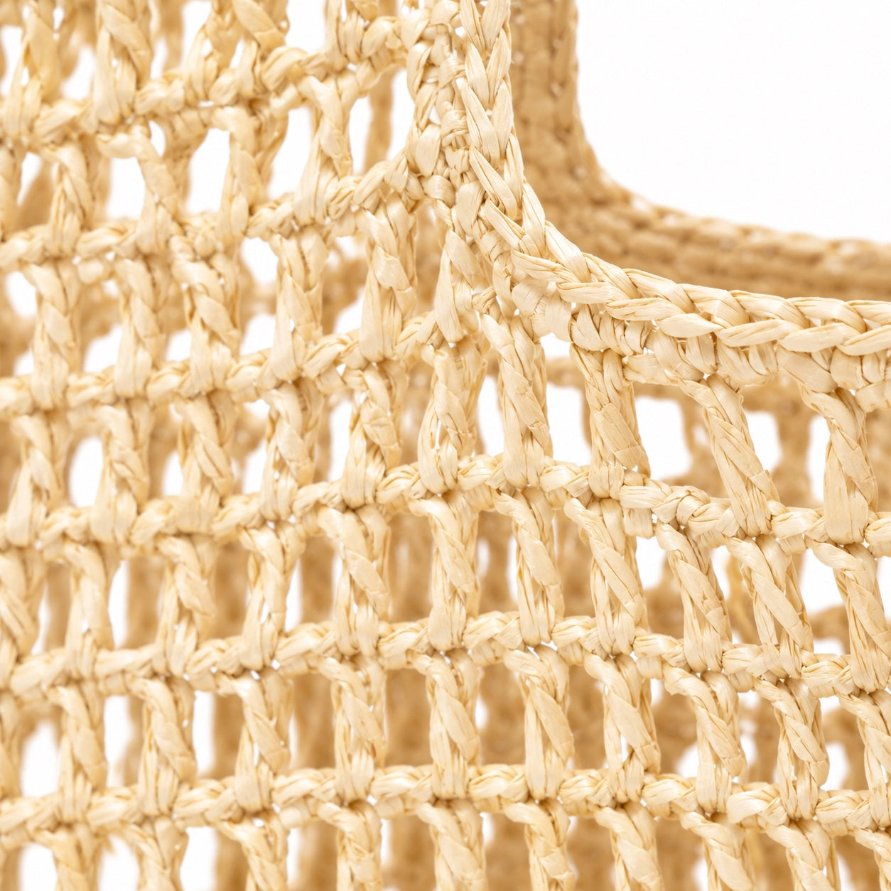 Galaxidi - Raffia Tote Bag, close-up material detail