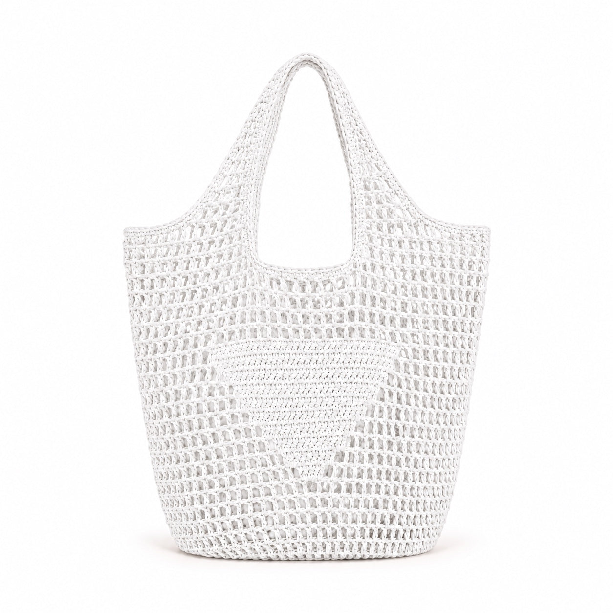 Galaxidi - Raffia Tote Bag in StyleA White, front view