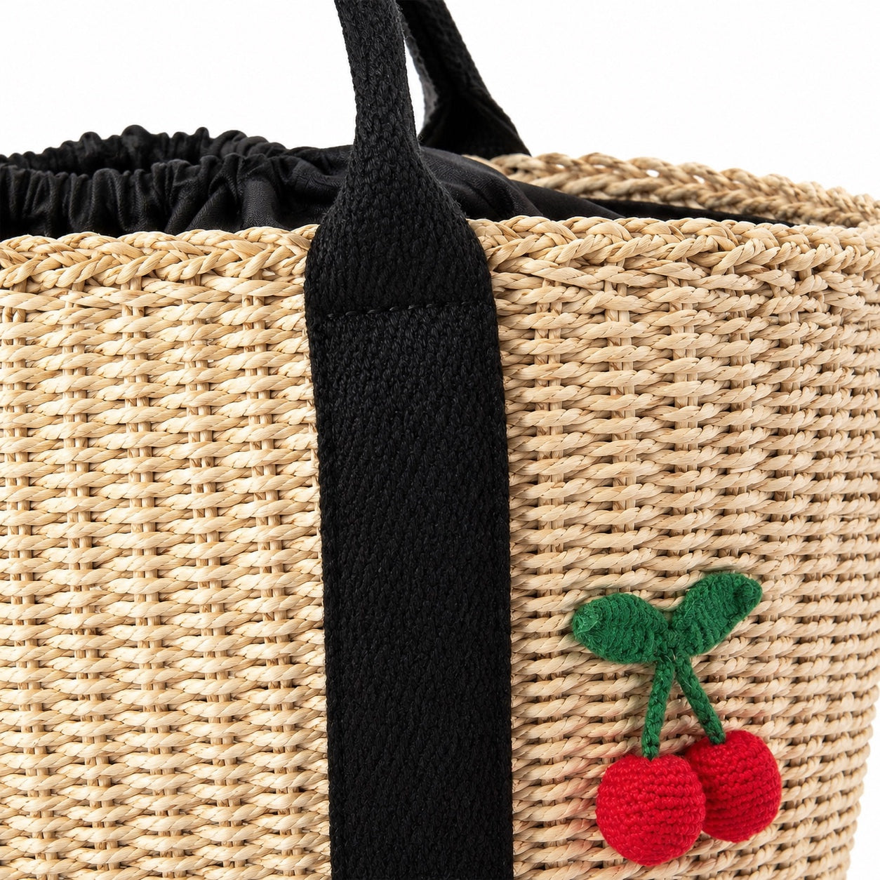 Gassin - Straw Beach Tote, close-up material detail