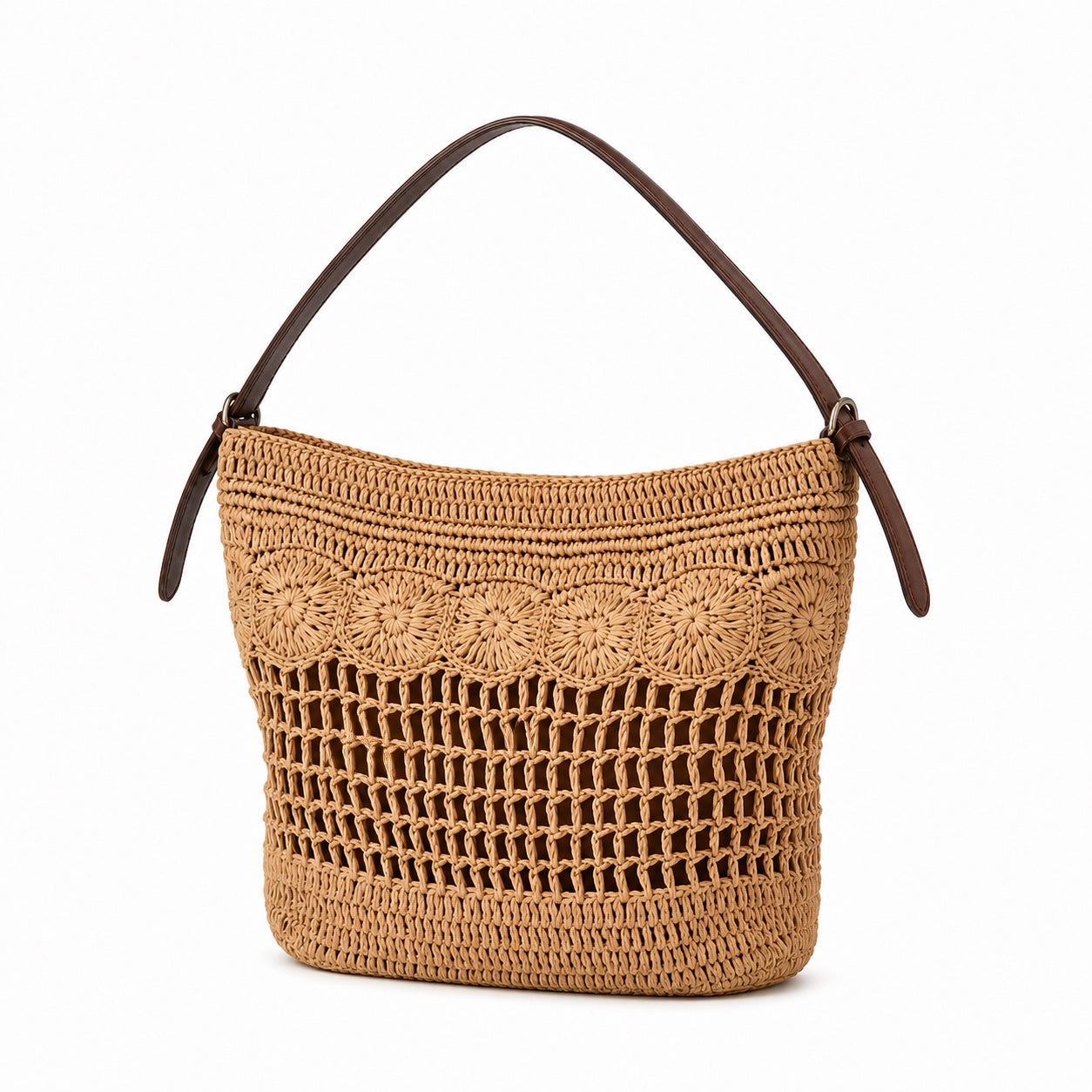 Hvar - Crochet Crossbody Bag, three-quarter back view