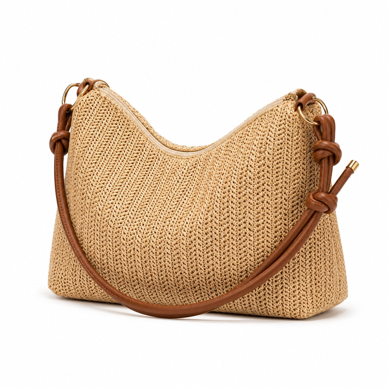 Imperia - Rattan Crossbody Bag, three-quarter back view