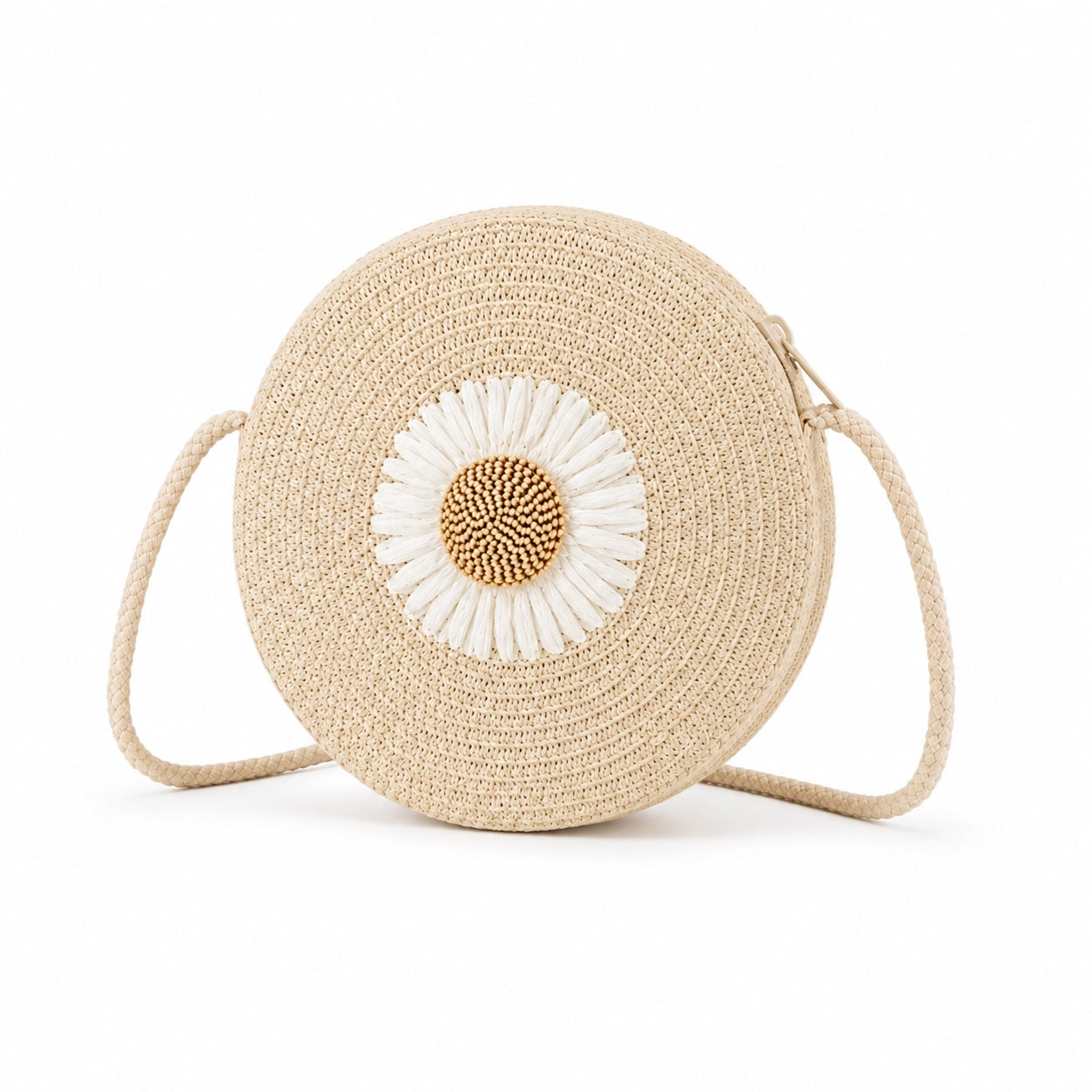 Kalkan - Straw Crossbody Bag, three-quarter back view