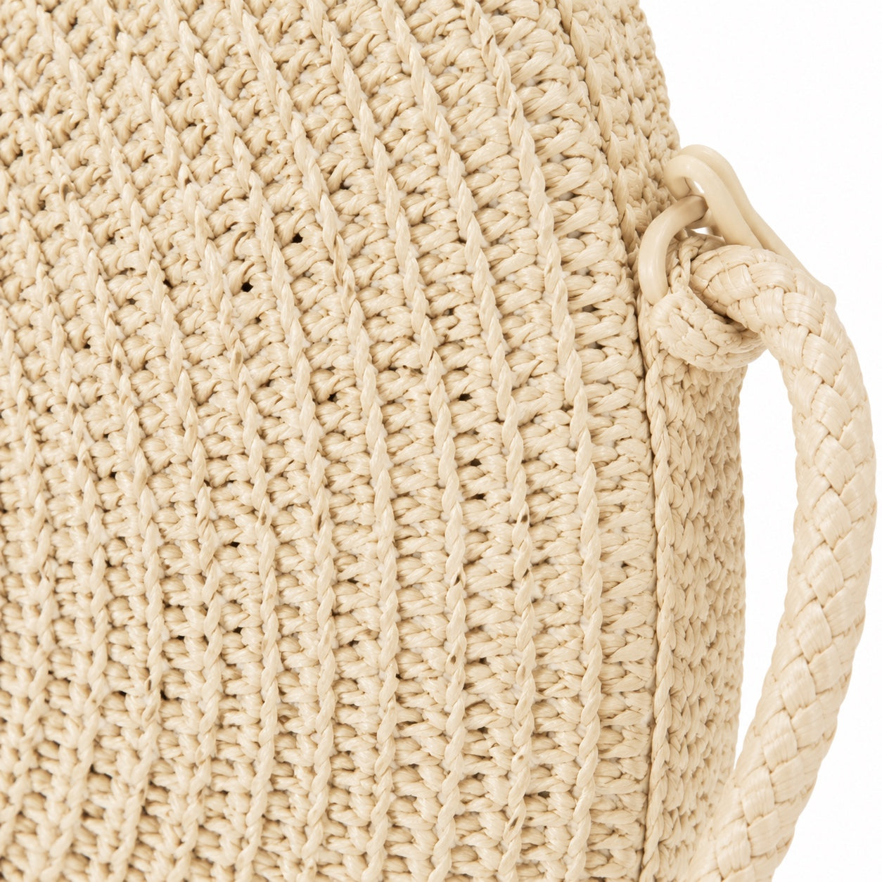 Kalkan - Straw Crossbody Bag, close-up material detail
