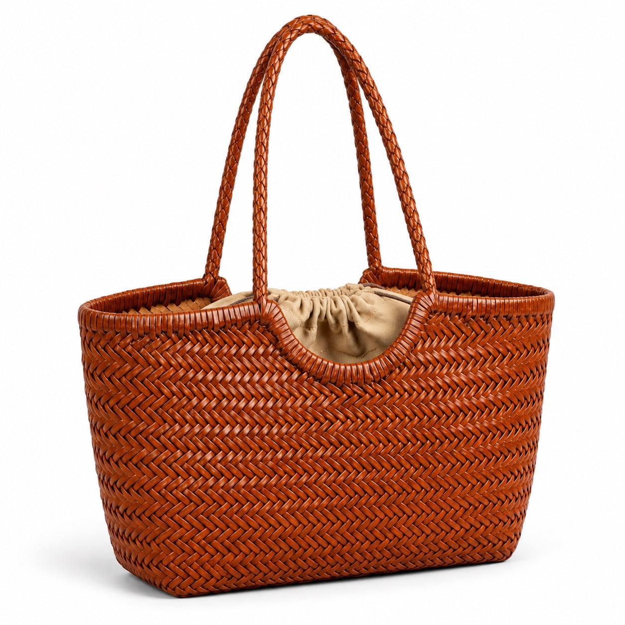 Kas - Crochet Tote Bag, three-quarter front view