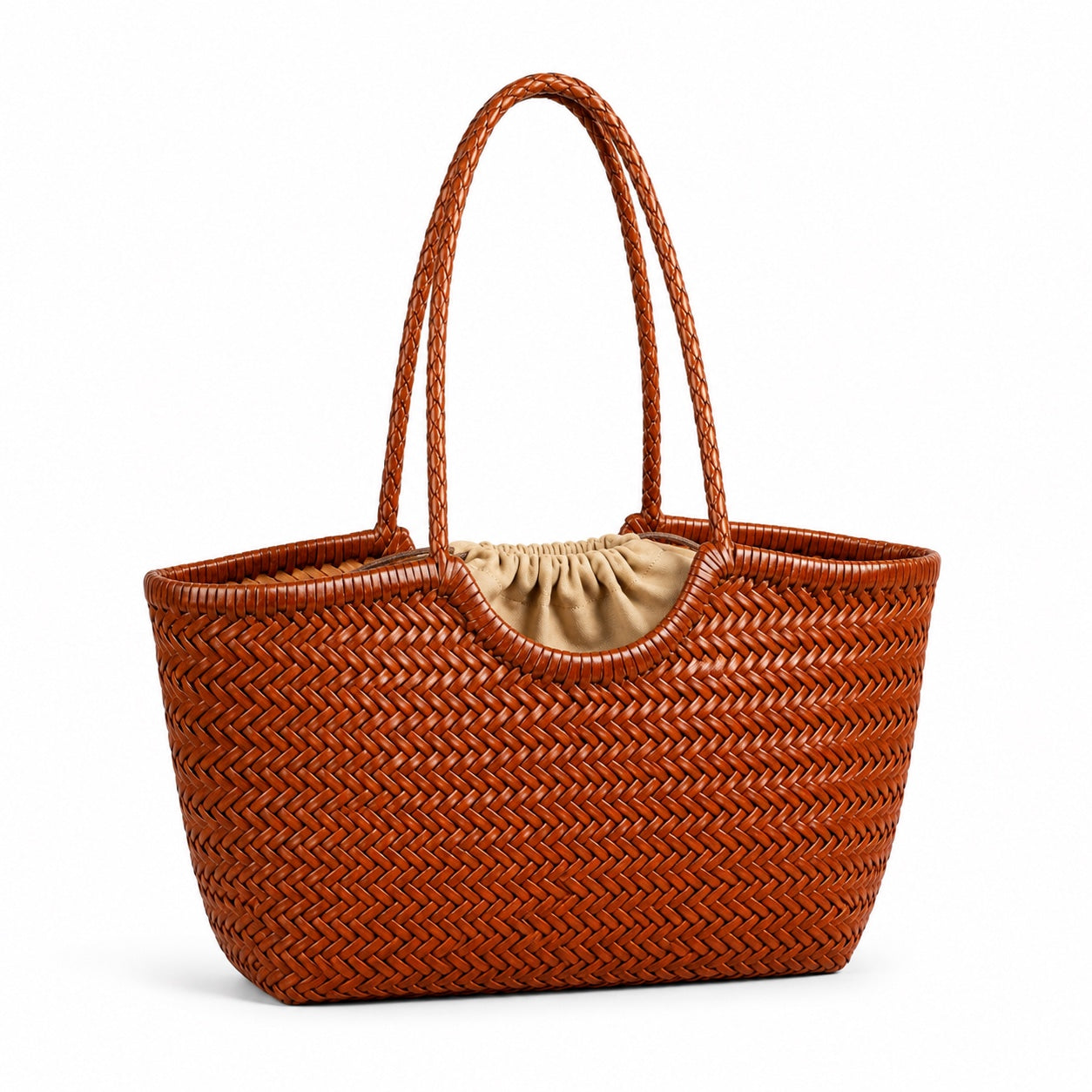 Kas - Crochet Tote Bag, three-quarter back view