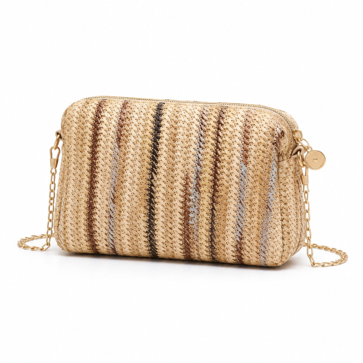 Lagos - Rattan Crossbody Bag, three-quarter back view