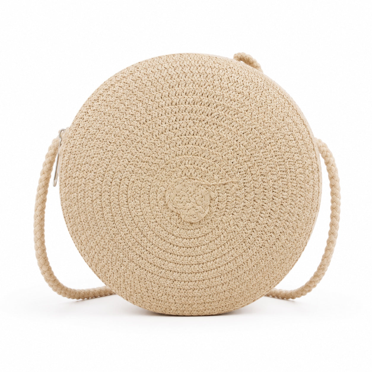 Laigueglia - Rattan Crossbody Bag, front view on white background