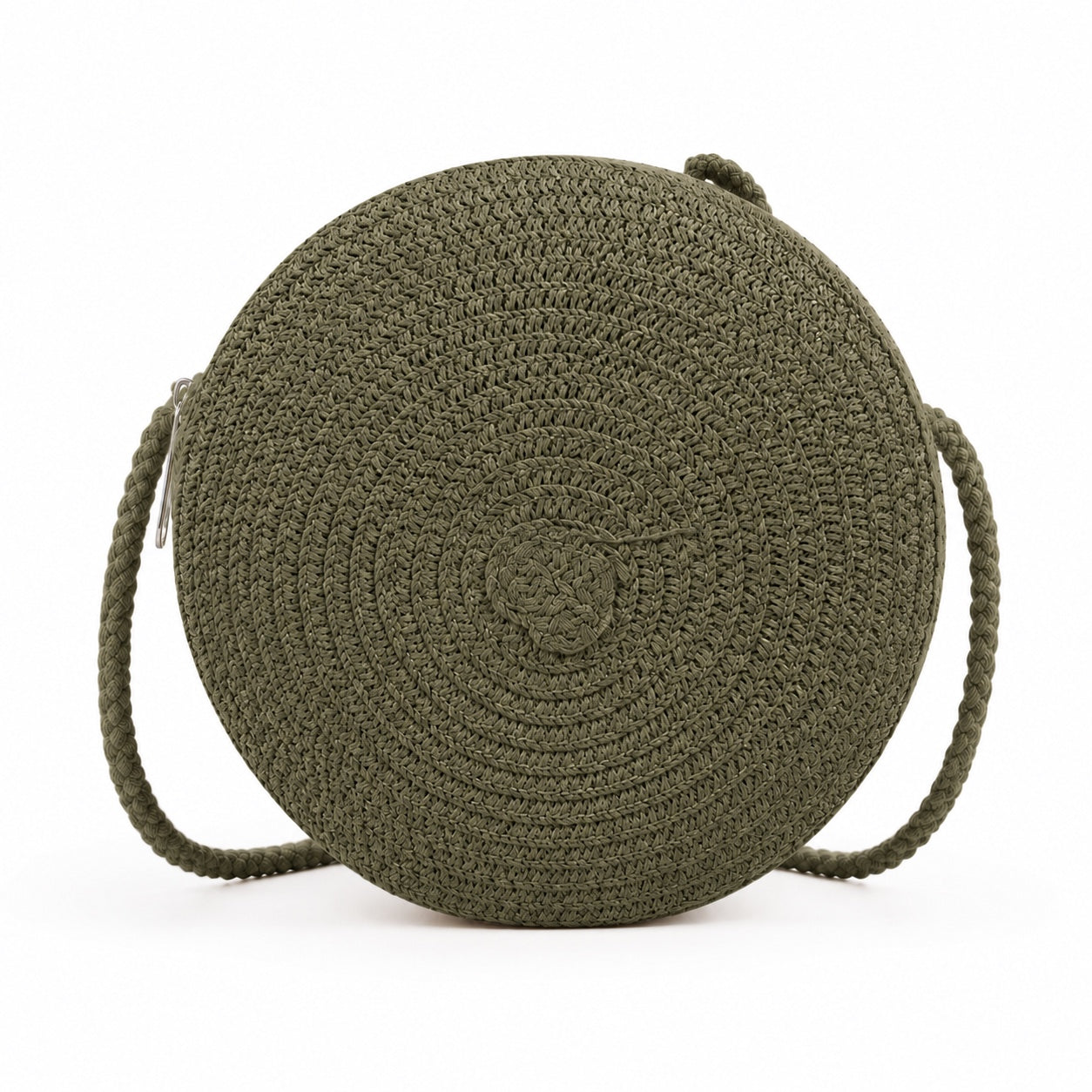 Laigueglia - Rattan Crossbody Bag in khaki, front view