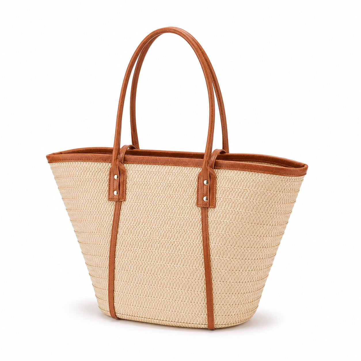 Lavagna - Straw Beach Tote, three-quarter back view