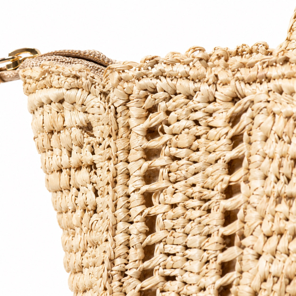 Lefkada - Raffia Tote Bag, close-up material detail