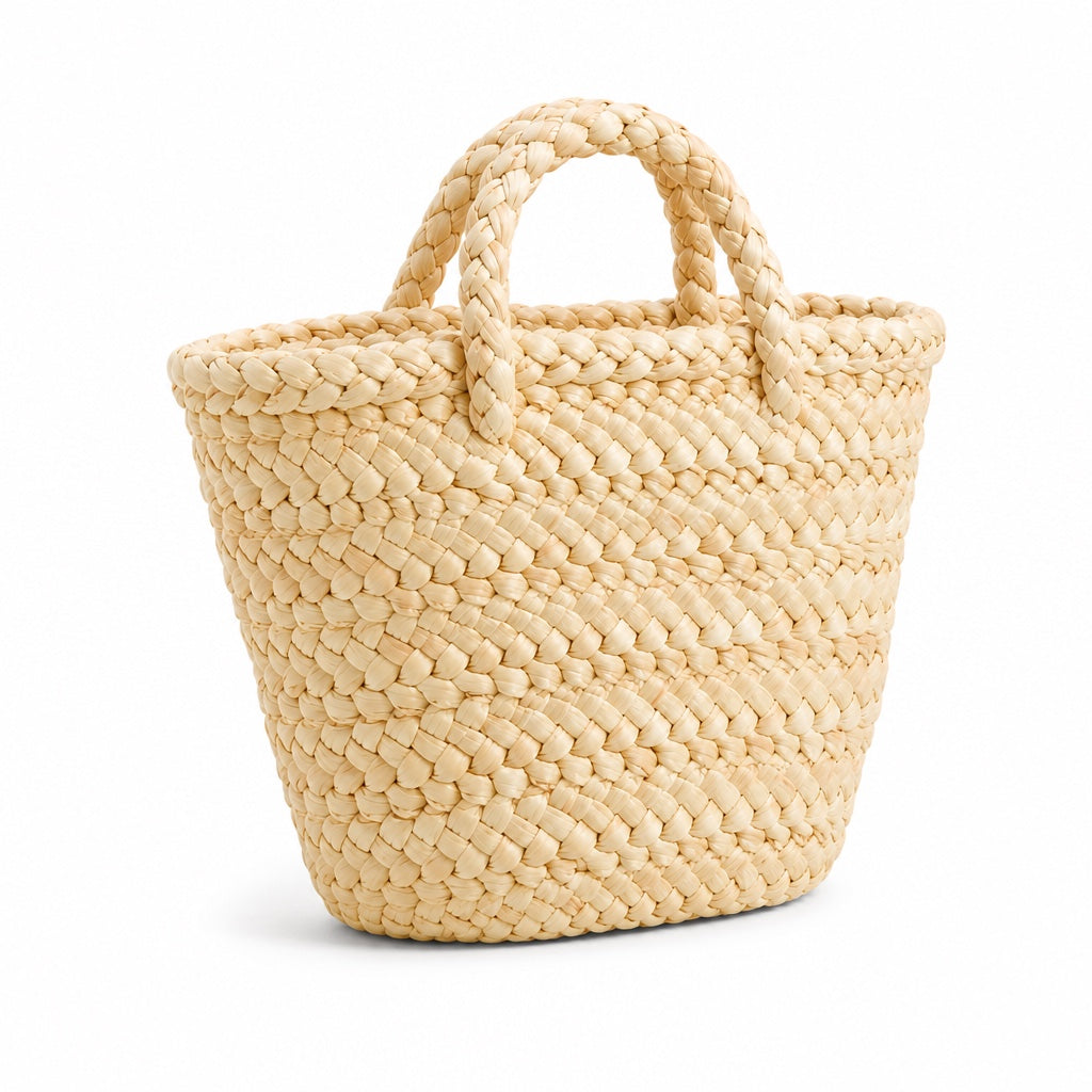 Levanto - Straw Handbag, three-quarter front view
