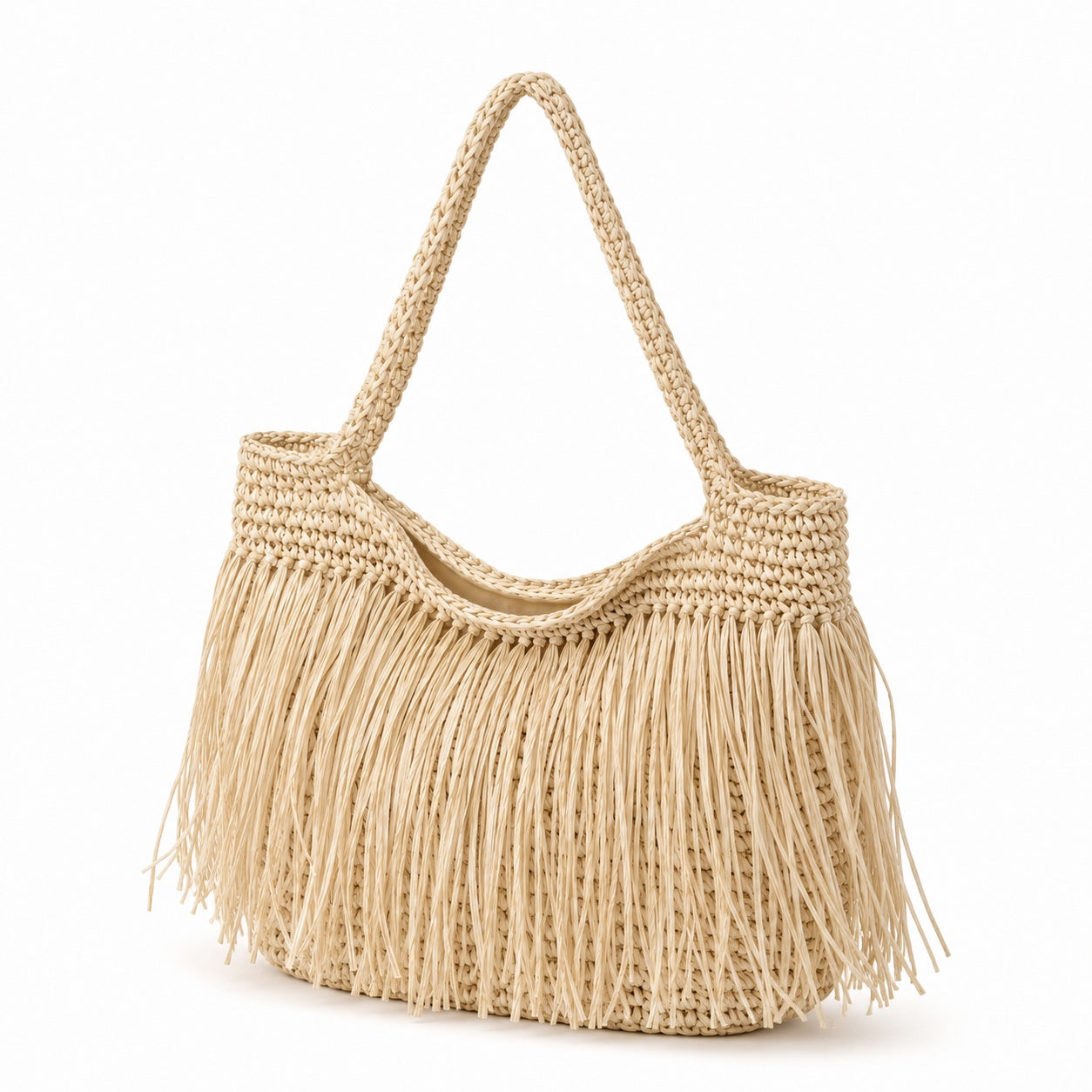 Llanes - Rattan Crossbody Bag, three-quarter front view