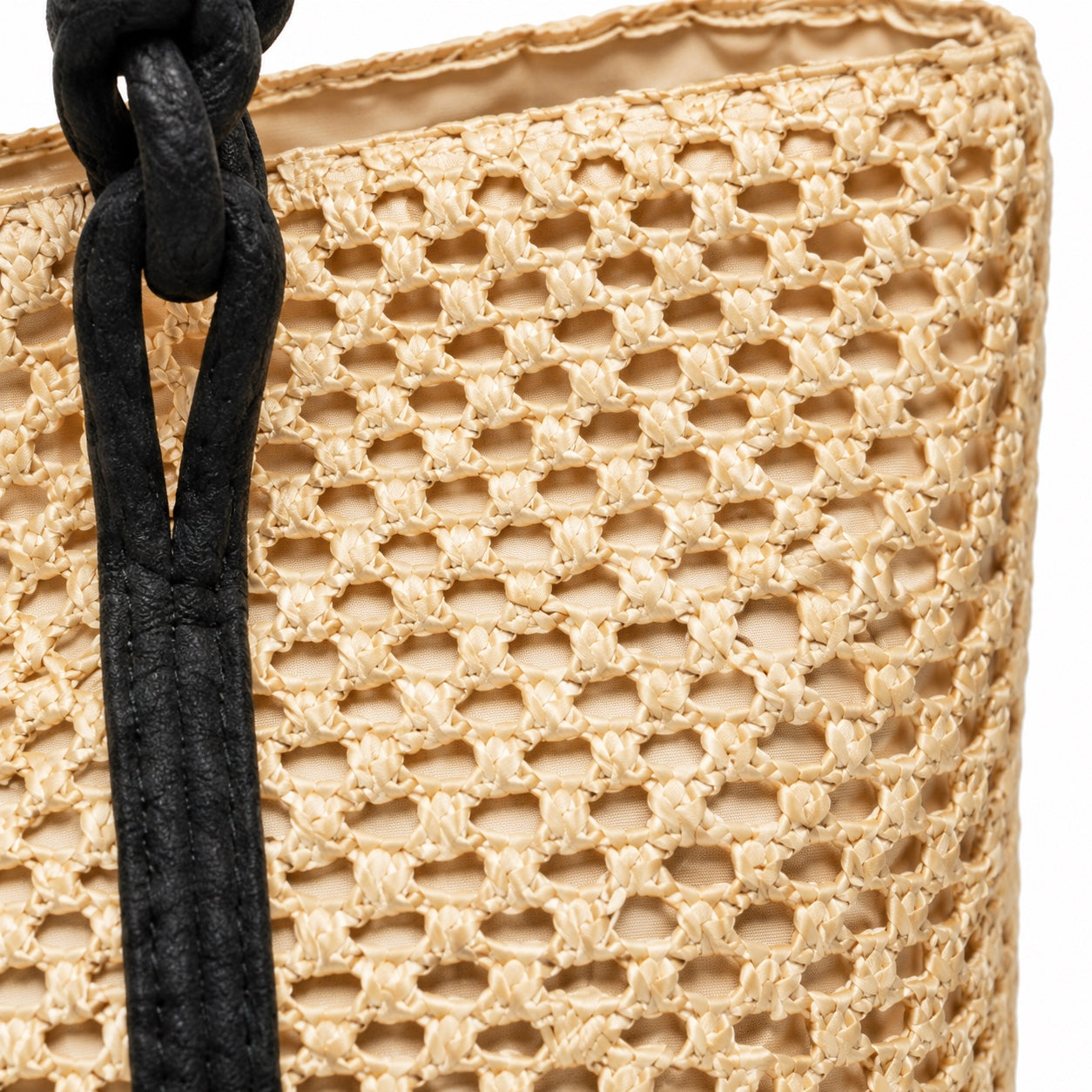Marzamemi - Straw Beach Tote, close-up material detail