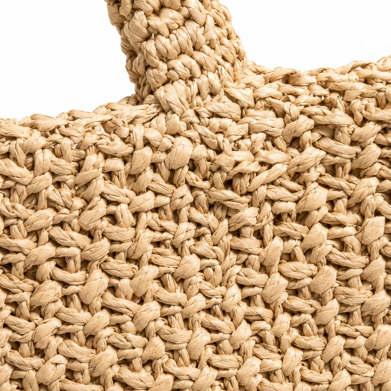 Monopoli - Straw Beach Tote, close-up material detail