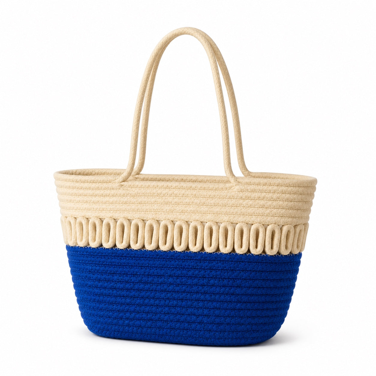 Nardo - Woven Beach Tote, three-quarter back view