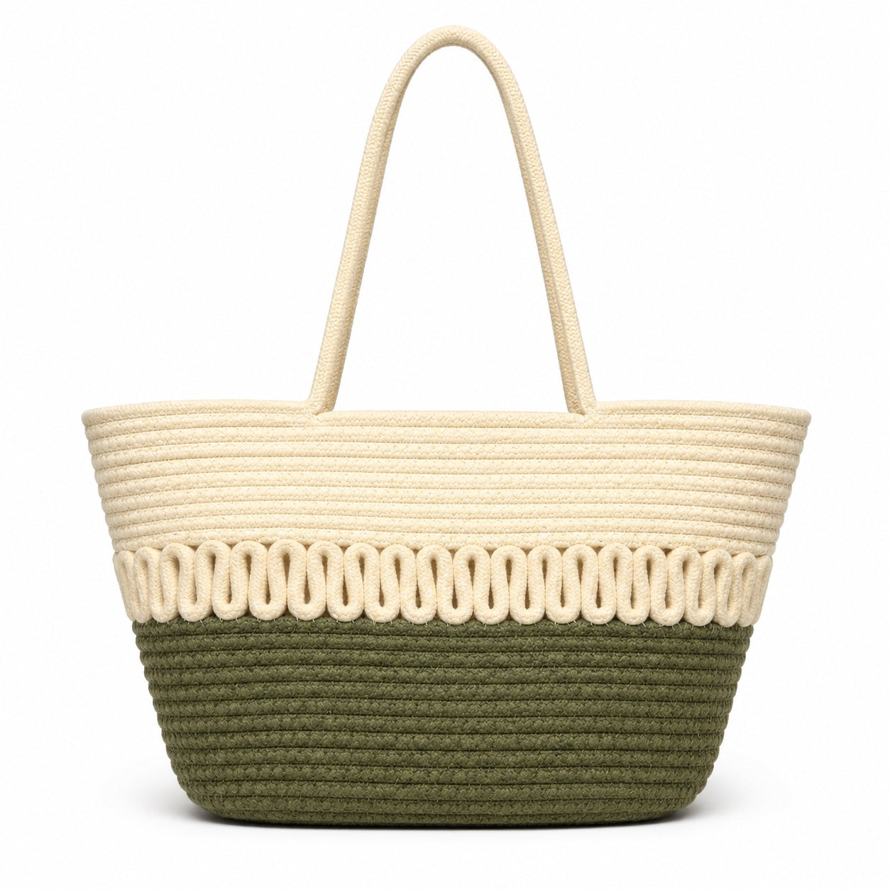 Nardo - Woven Beach Tote in 1pcs 4, front view