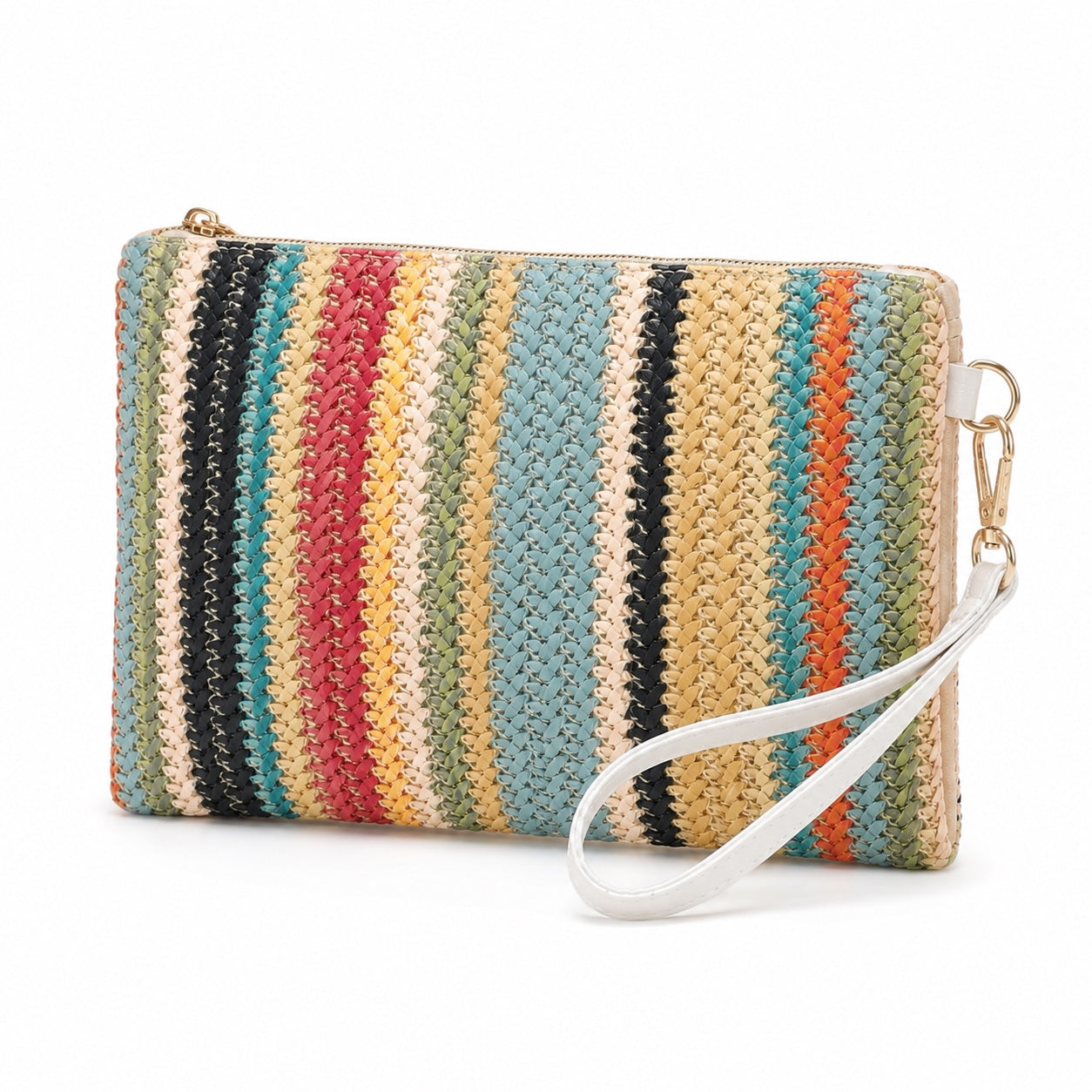 Naxos - Straw Clutch, three-quarter back view