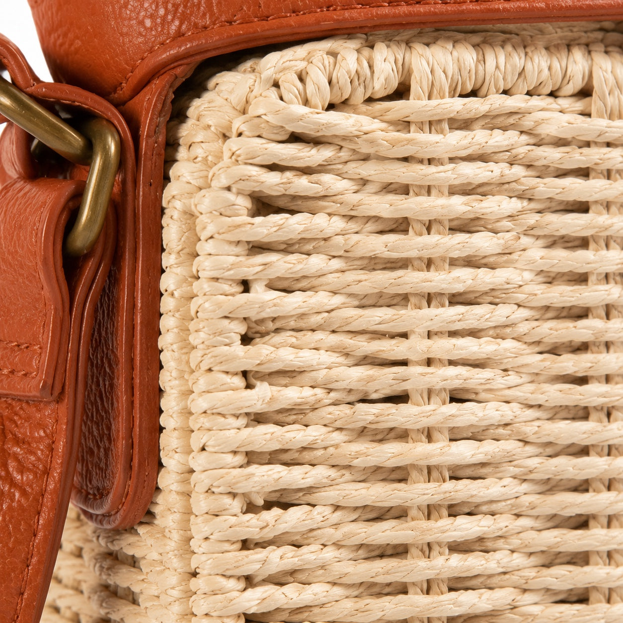 Noli - Rattan Crossbody Bag, close-up material detail