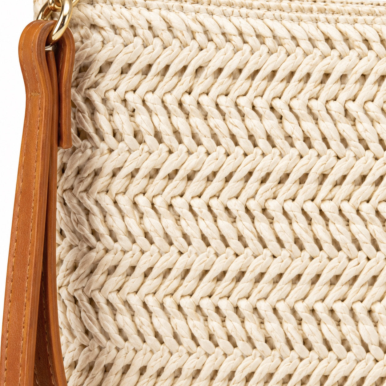 Noto - Straw Clutch, close-up material detail